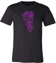 Load image into Gallery viewer, Pink Polyamorous Higher yearning Tee Purple
